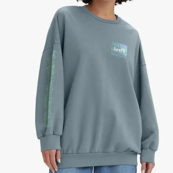 Levi's The Force of Nature Sterling Blue oversized sweater NWT Size medium - Picture 11 of 12